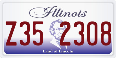 IL license plate Z352308
