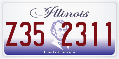 IL license plate Z352311