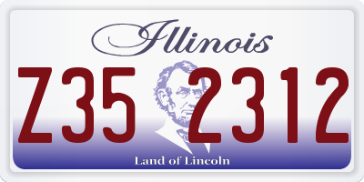 IL license plate Z352312