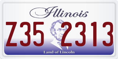 IL license plate Z352313