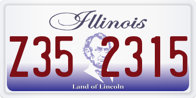 IL license plate Z352315