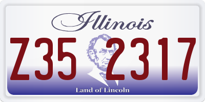 IL license plate Z352317