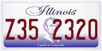 IL license plate Z352320
