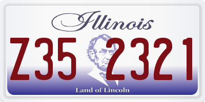 IL license plate Z352321