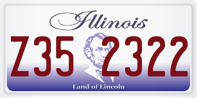 IL license plate Z352322