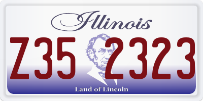 IL license plate Z352323
