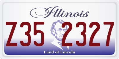 IL license plate Z352327