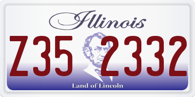 IL license plate Z352332