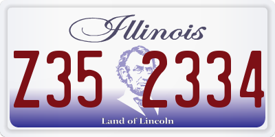 IL license plate Z352334