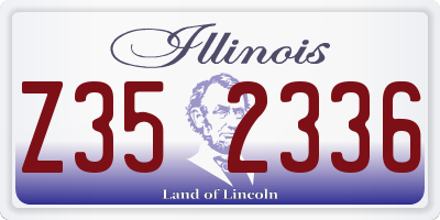 IL license plate Z352336