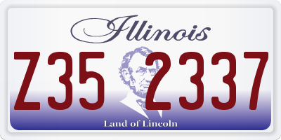 IL license plate Z352337