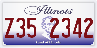 IL license plate Z352342