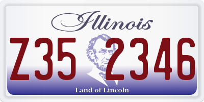 IL license plate Z352346