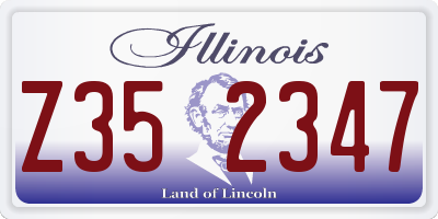 IL license plate Z352347