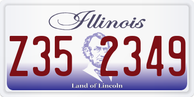 IL license plate Z352349