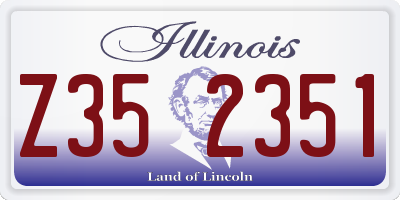 IL license plate Z352351