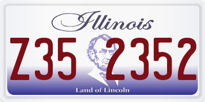 IL license plate Z352352