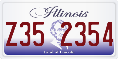IL license plate Z352354