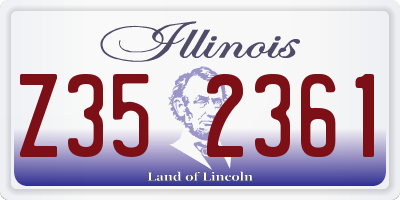 IL license plate Z352361