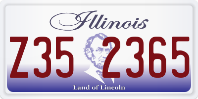 IL license plate Z352365