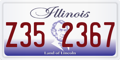 IL license plate Z352367