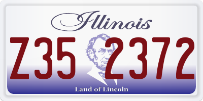 IL license plate Z352372