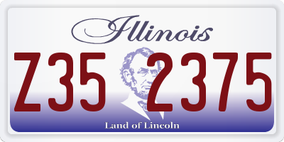 IL license plate Z352375