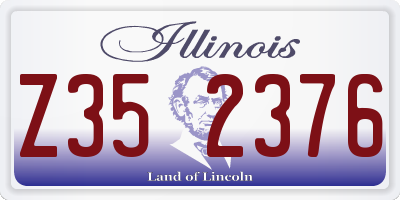 IL license plate Z352376