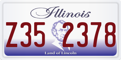 IL license plate Z352378