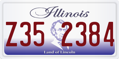 IL license plate Z352384