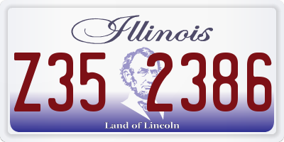 IL license plate Z352386