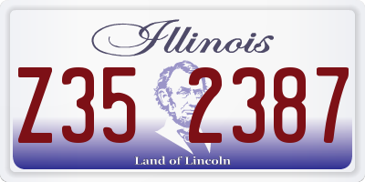 IL license plate Z352387