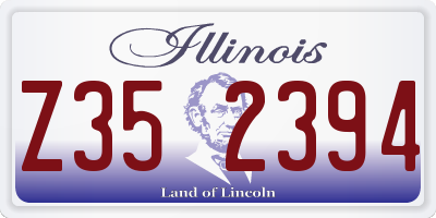 IL license plate Z352394