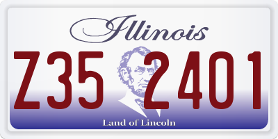 IL license plate Z352401