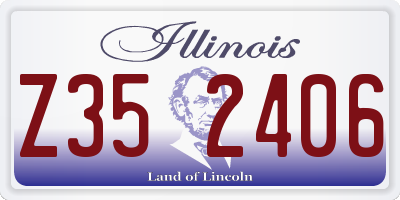 IL license plate Z352406