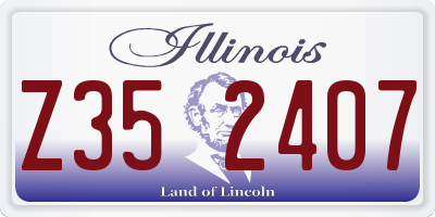 IL license plate Z352407