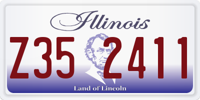 IL license plate Z352411