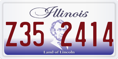 IL license plate Z352414