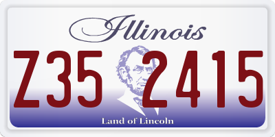 IL license plate Z352415