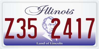 IL license plate Z352417