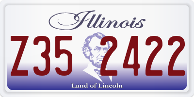 IL license plate Z352422
