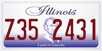 IL license plate Z352431