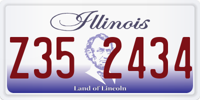 IL license plate Z352434