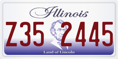 IL license plate Z352445