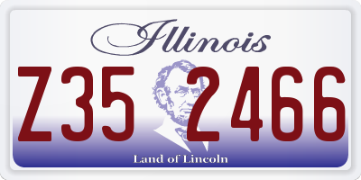 IL license plate Z352466