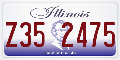 IL license plate Z352475