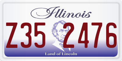 IL license plate Z352476