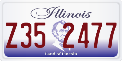 IL license plate Z352477