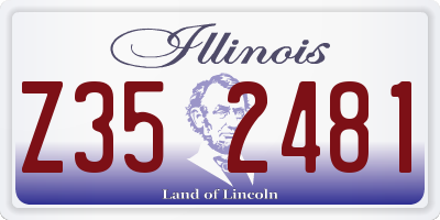IL license plate Z352481