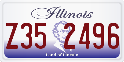 IL license plate Z352496